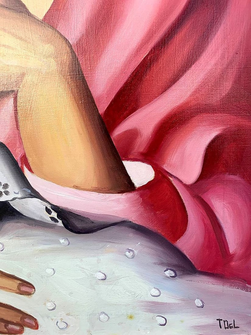 Oil painting Motherhood (based on T. Lempicka) V. Konotopsky - 9