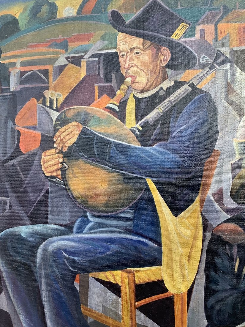 Abstract oil painting Street musicians (based on Boris Grigoriev) Victor Konotopsky - 3