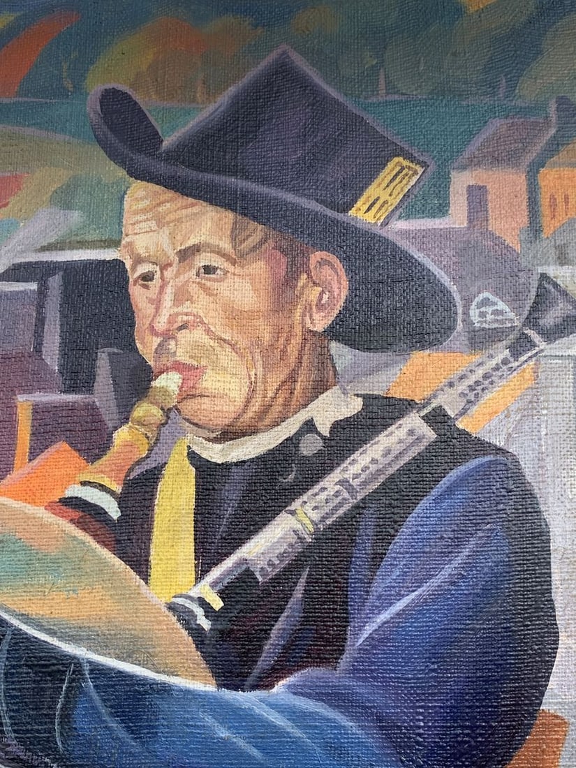 Abstract oil painting Street musicians (based on Boris Grigoriev) Victor Konotopsky - 4