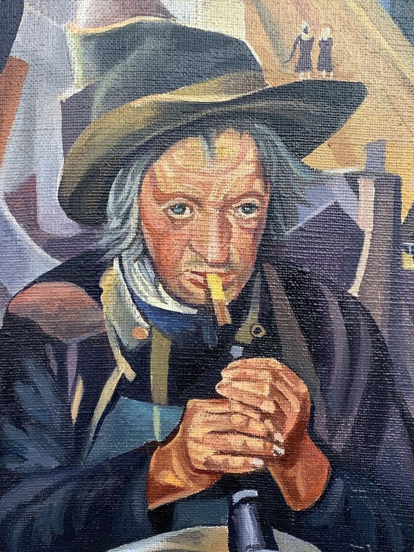 Abstract oil painting Street musicians (based on Boris Grigoriev) Victor Konotopsky - 5