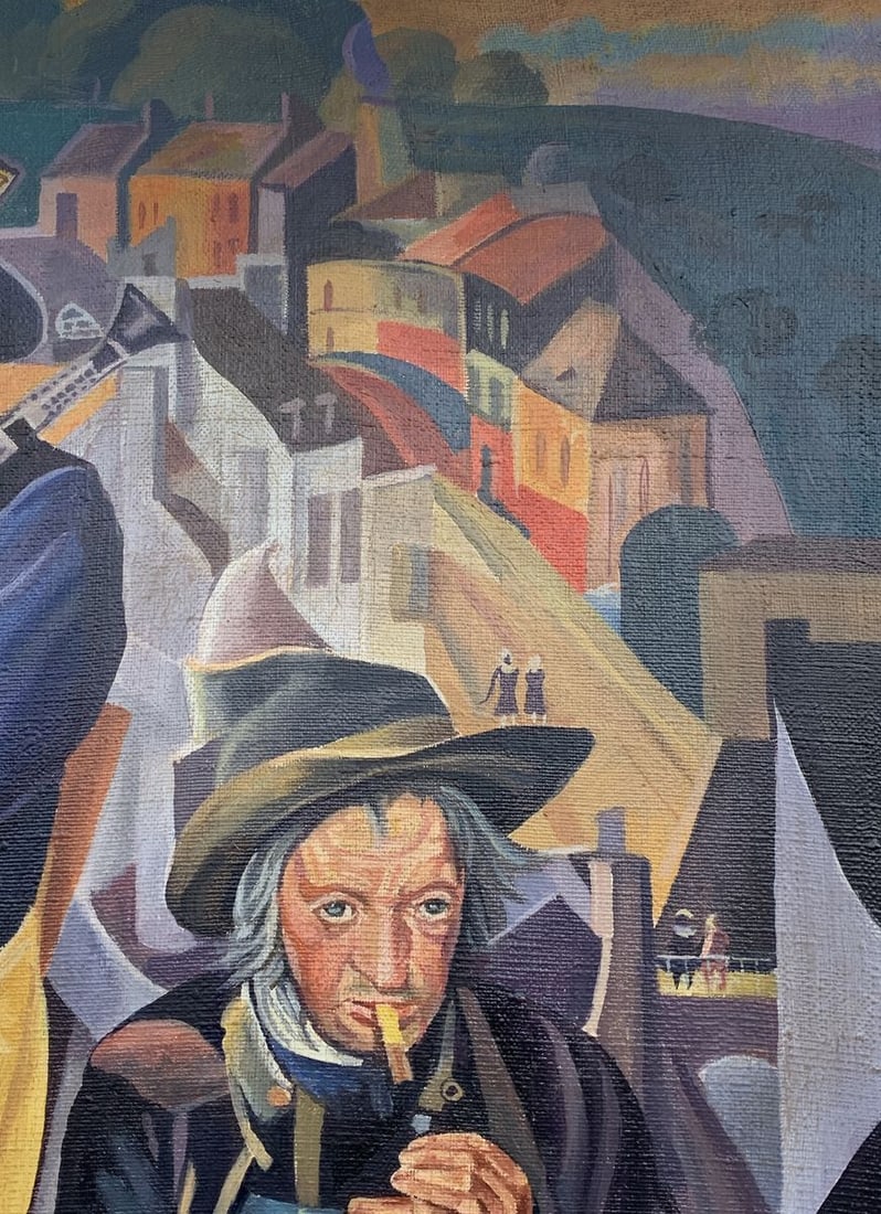 Abstract oil painting Street musicians (based on Boris Grigoriev) Victor Konotopsky - 7