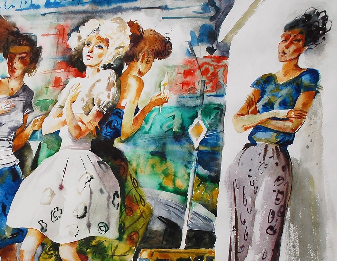 Watercolor painting Crosswalk Egor Ktpatunov - 3