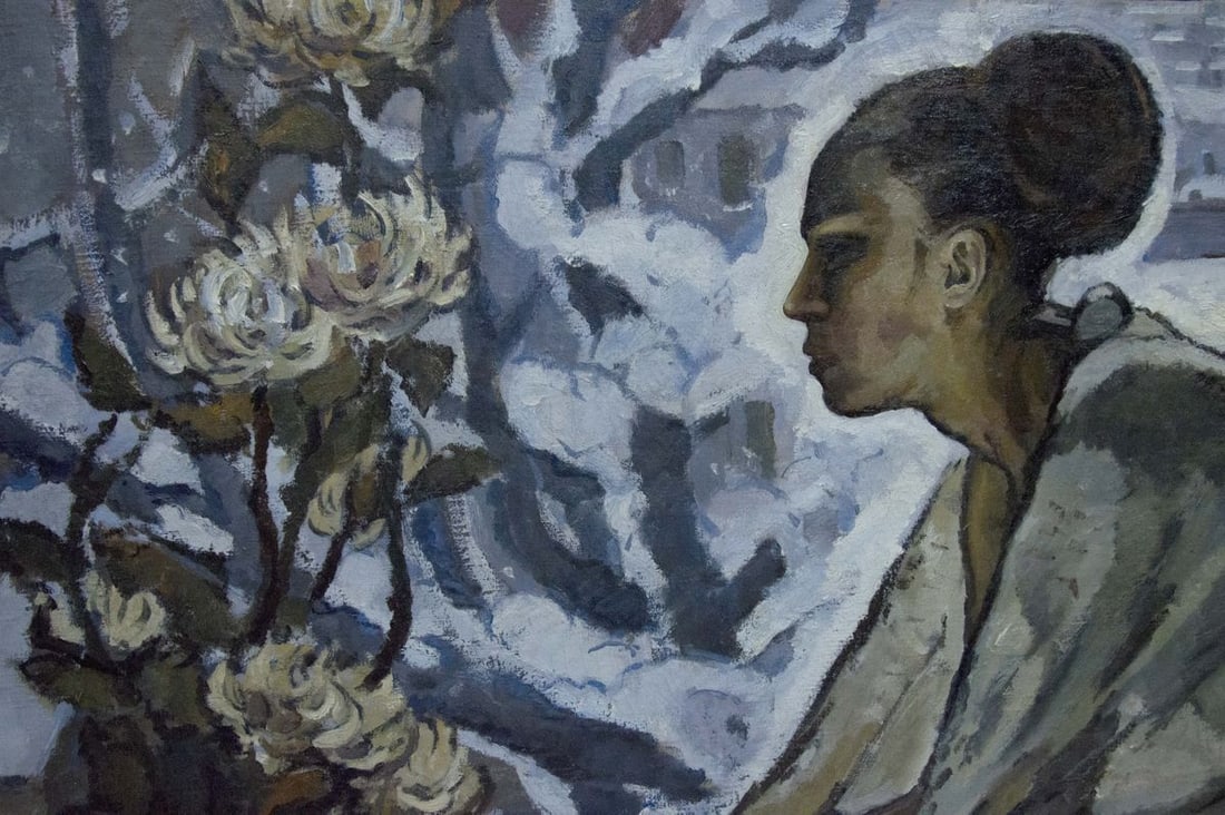 Oil painting Portrait of a girl Zhurakovsky Victor Petrovich - 2