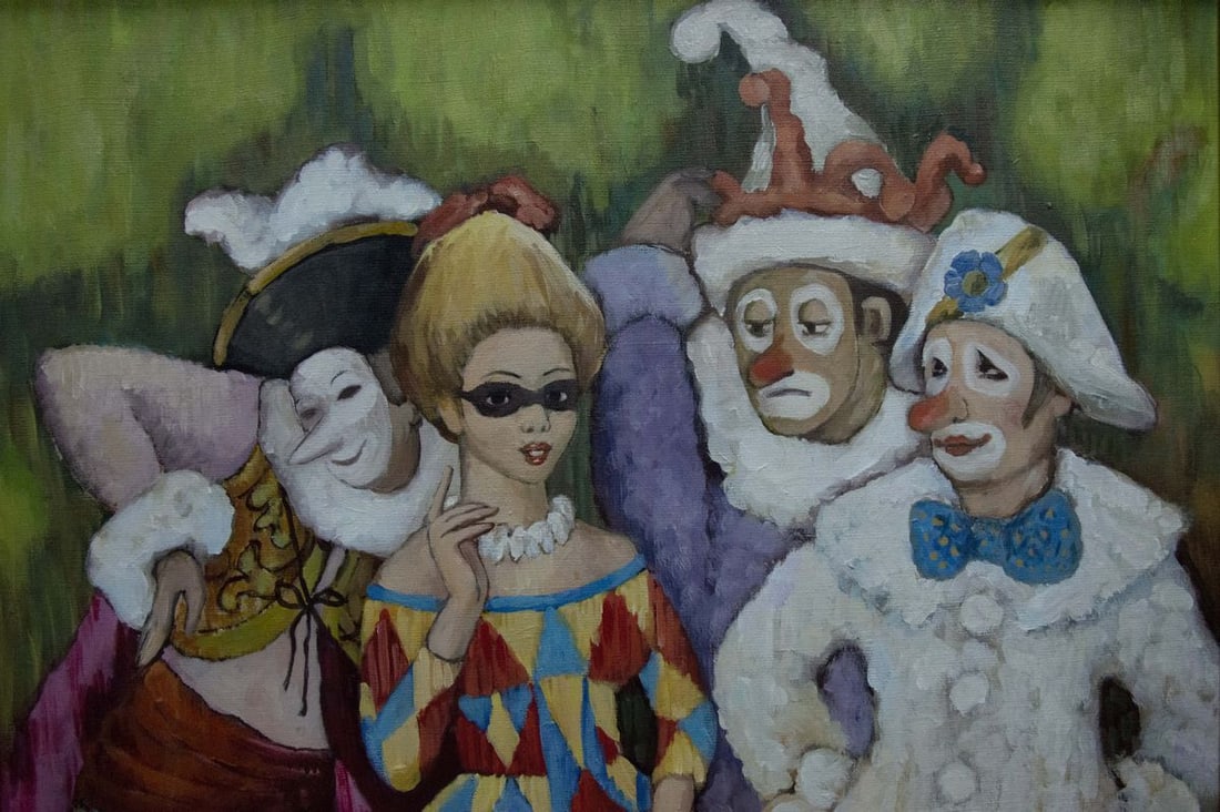 Oil painting Portrait of clowns Melnikov Vladimir Nikolaevich - 4