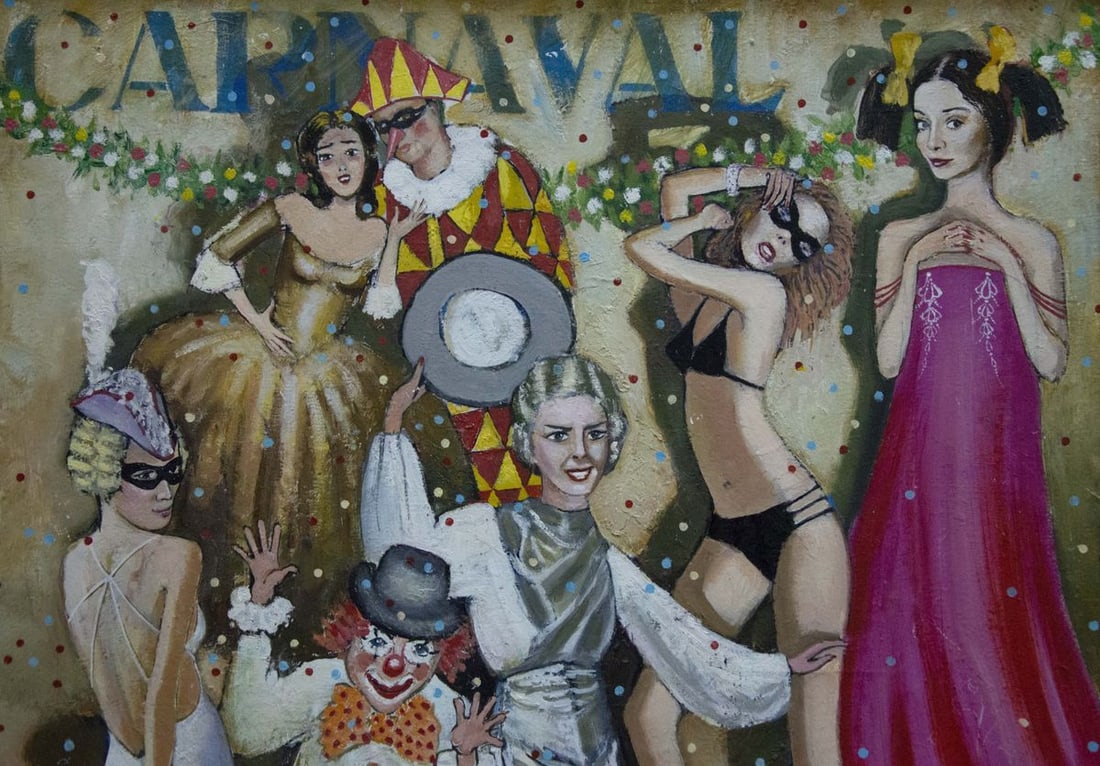 Oil painting Carnival Vladimir Nikolaevich Miller - 2