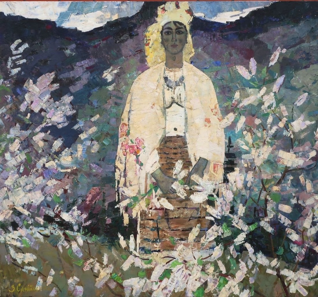 Oil painting Cheremshina Samilenko Z.O.: Title: Oil painting Cheremshina Samilenko Z.O. Description: No.Pol 42 * TITLE: "Cheremshina" * ARTISTS: Samilenko Z.O. * SIZE: 177x197 cm/'69x77 inches' * MEDIUM: oil, canvas * HAND PAINTED: Original