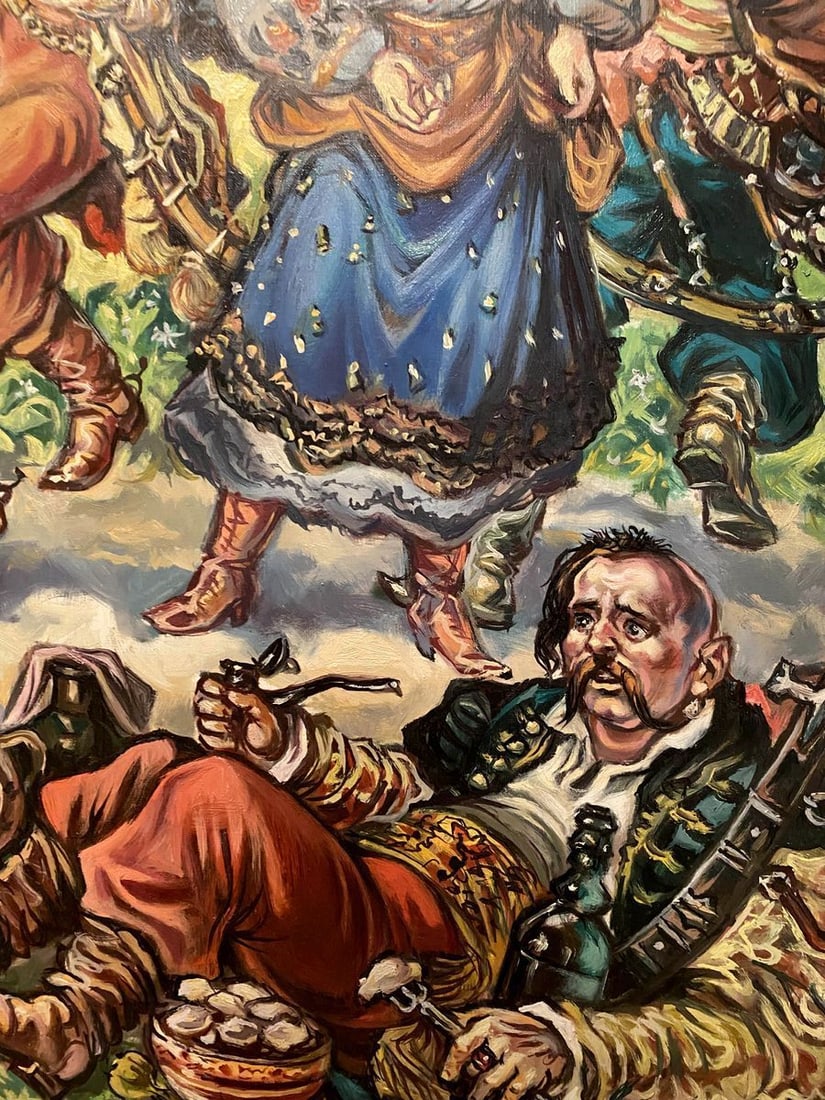 Oil painting Cossack fun Alexander Arkadievich Litvinov - 2