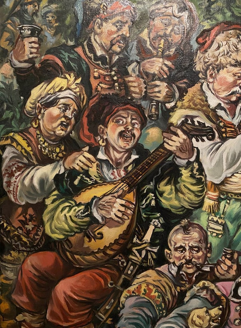 Oil painting Cossack fun Alexander Arkadievich Litvinov - 7