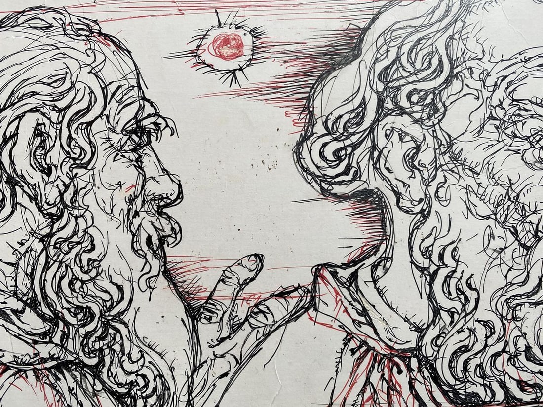 Mascara, painting Looking back Litvinov Oleg Arkad'yevich - 3