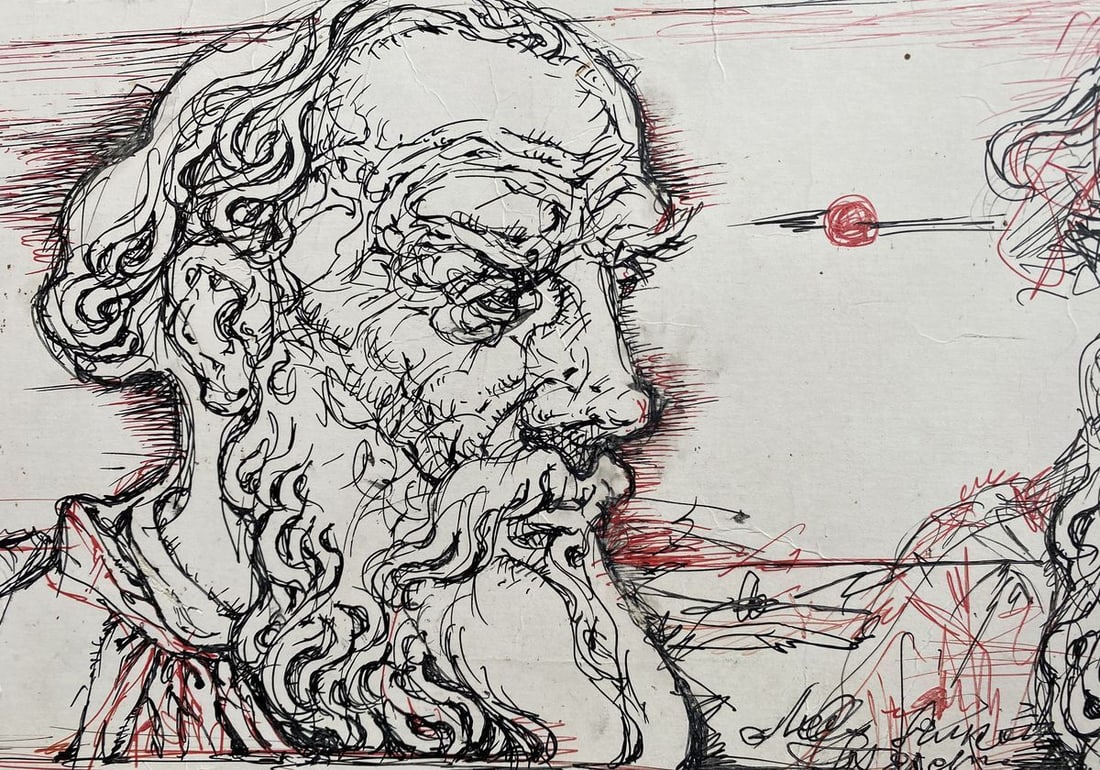 Mascara, painting Looking back Litvinov Oleg Arkad'yevich - 4