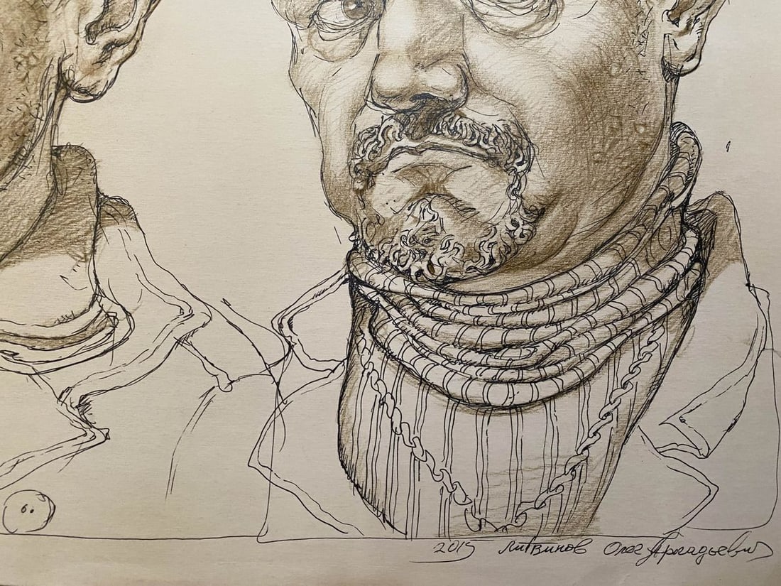 Pencil, mascara, painting Portraits II Litvinov Oleg Arkad'yevich - 2