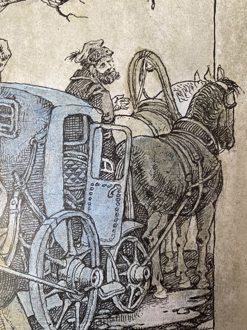 Watercolor, mascara, painting A. Mitskevich Litvinov Oleg Arkad'yevich - 6