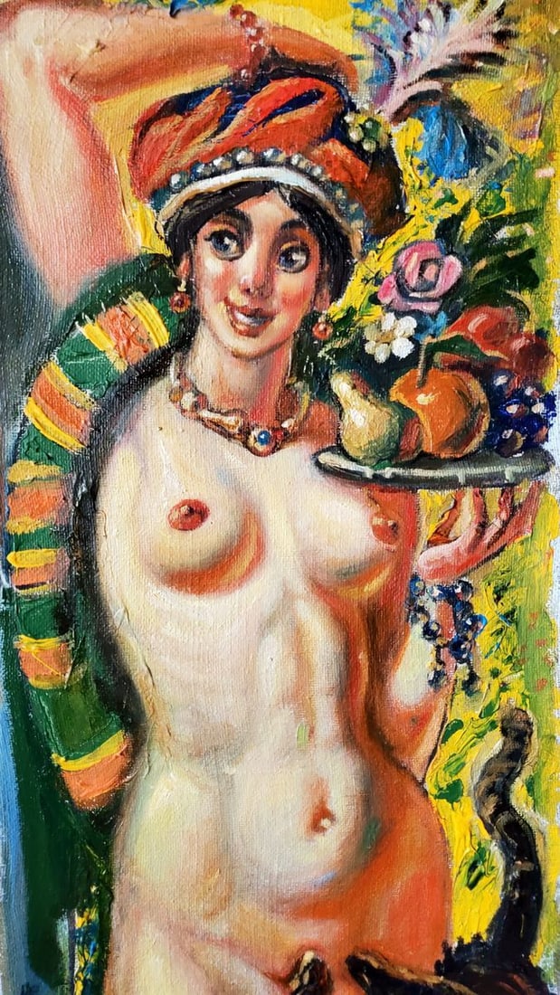 Oil painting Girl with fruit Litvinov Daniil Olegovich - 2