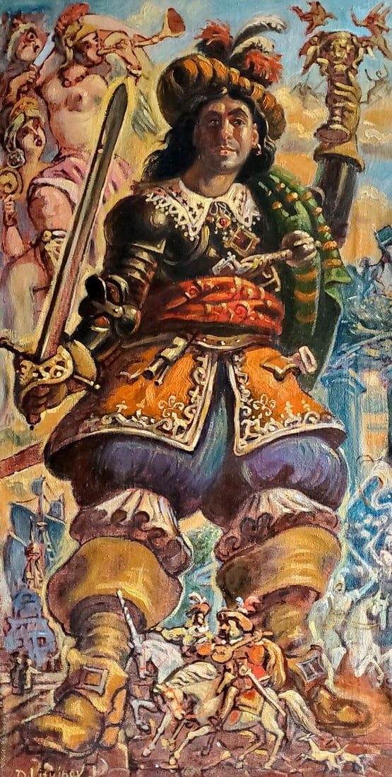 Oil painting Horsemen of the Apocalypse Litvinov Daniil Olegovich: Title: Oil painting Horsemen of the Apocalypse Litvinov Daniil Olegovich Description: No.Litv 1123 *** ABOUT THIS PAINTING *** * TITLE: "Self-portrait in 17th century costume" * ARTISTS: Litvinov Dani