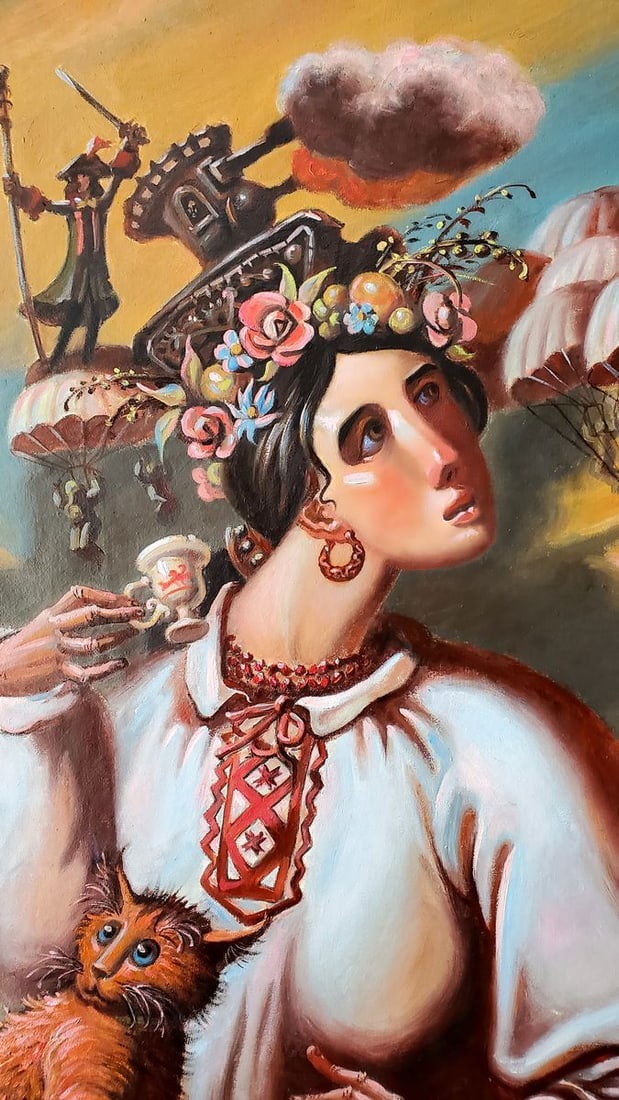 Oil painting Morning in Ukraine does not start with coffee Litvinov Daniil Olegovich - 2