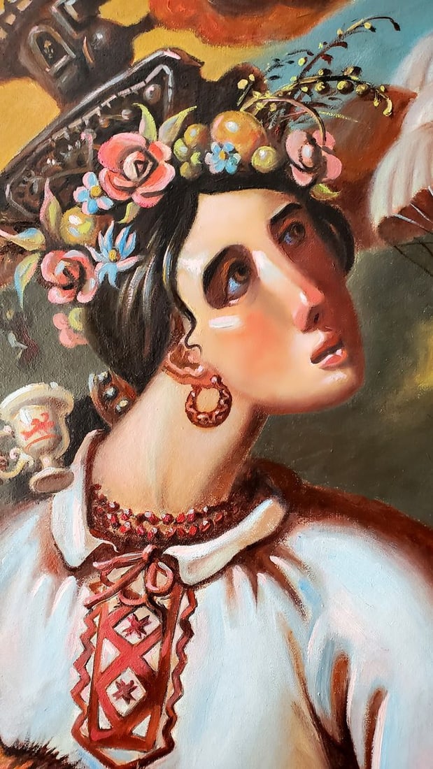 Oil painting Morning in Ukraine does not start with coffee Litvinov Daniil Olegovich - 3