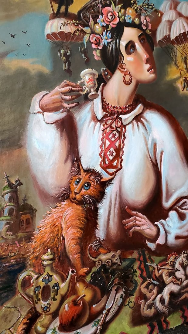 Oil painting Morning in Ukraine does not start with coffee Litvinov Daniil Olegovich - 7