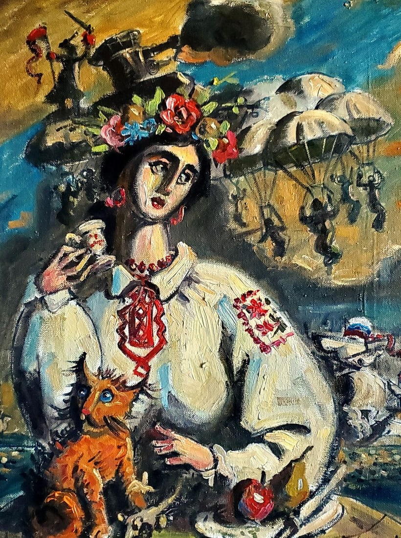 Oil painting Morning in Ukraine does not start with coffee Litvinov Daniil Olegovich - 2