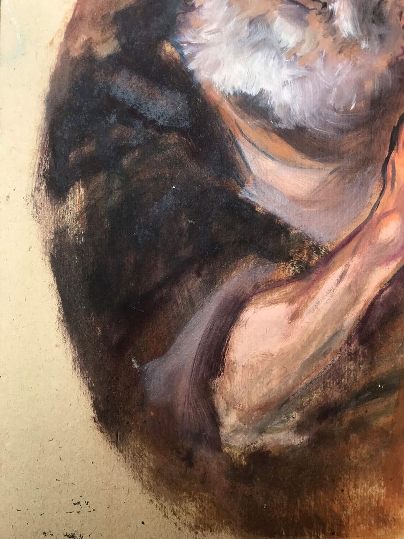 Oil painting Portrait of an old man Alexander Arkadievich Litvinov - 10