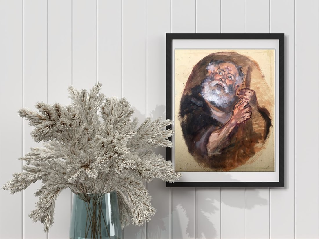 Oil painting Portrait of an old man Alexander Arkadievich Litvinov - 3