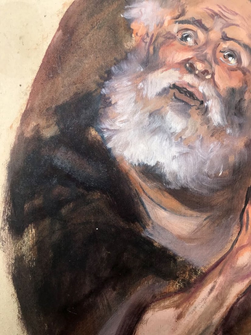 Oil painting Portrait of an old man Alexander Arkadievich Litvinov - 7