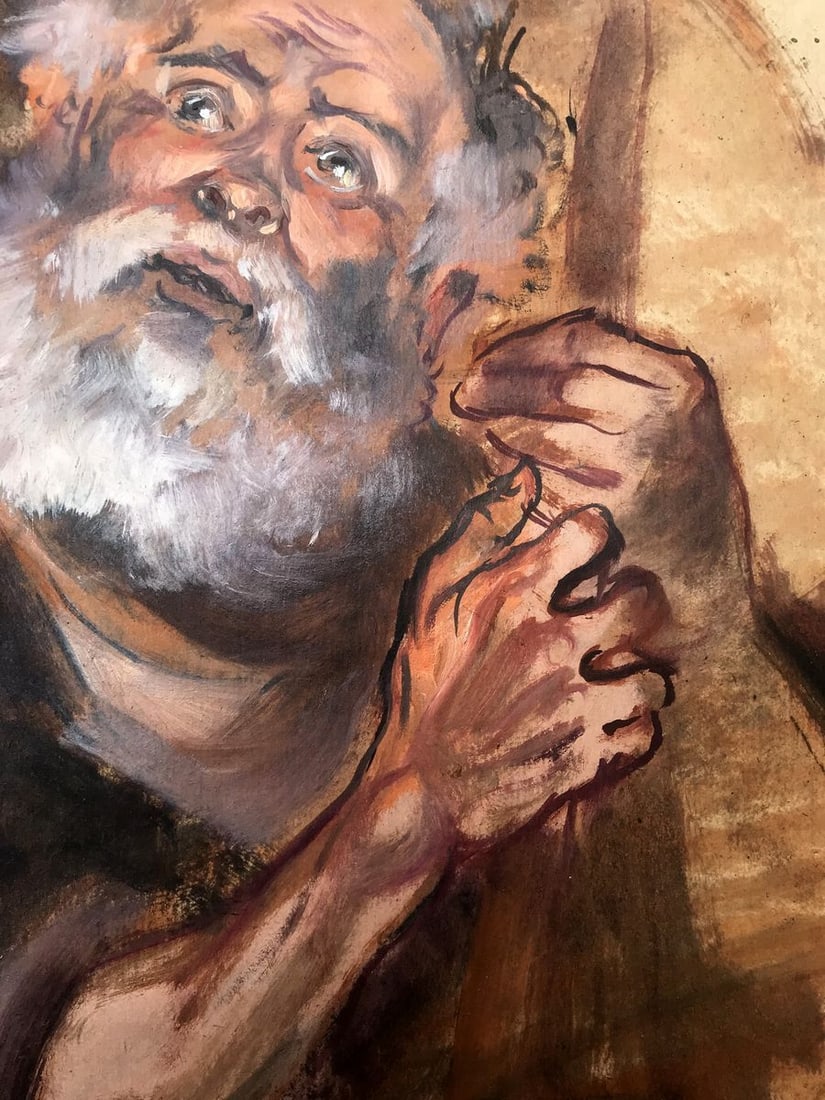 Oil painting Portrait of an old man Alexander Arkadievich Litvinov - 8