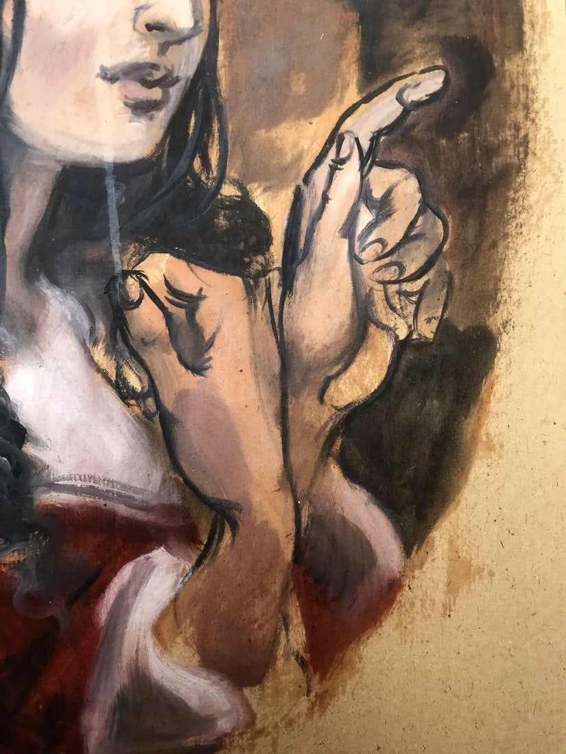 Oil painting Portrait of a girl Alexander Arkadievich Litvinov - 11