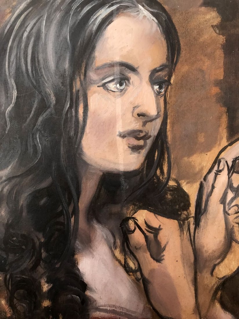 Oil painting Portrait of a girl Alexander Arkadievich Litvinov - 8