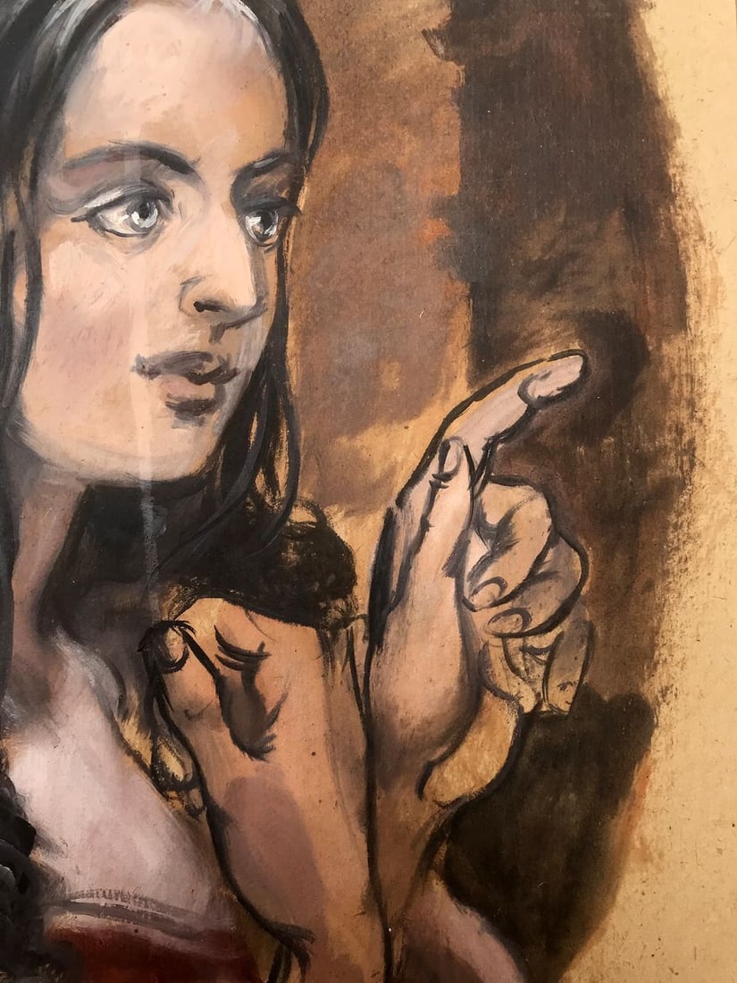 Oil painting Portrait of a girl Alexander Arkadievich Litvinov - 9