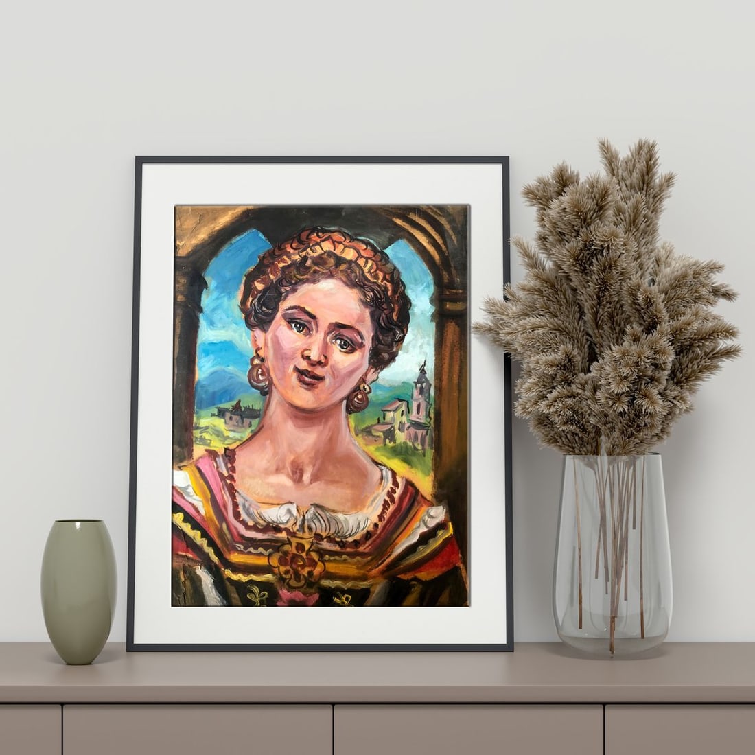 Oil painting Portrait of a woman Alexander Arkadievich Litvinov - 3