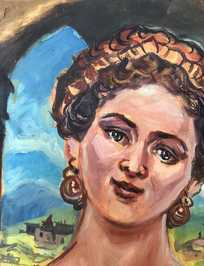 Oil painting Portrait of a woman Alexander Arkadievich Litvinov - 4