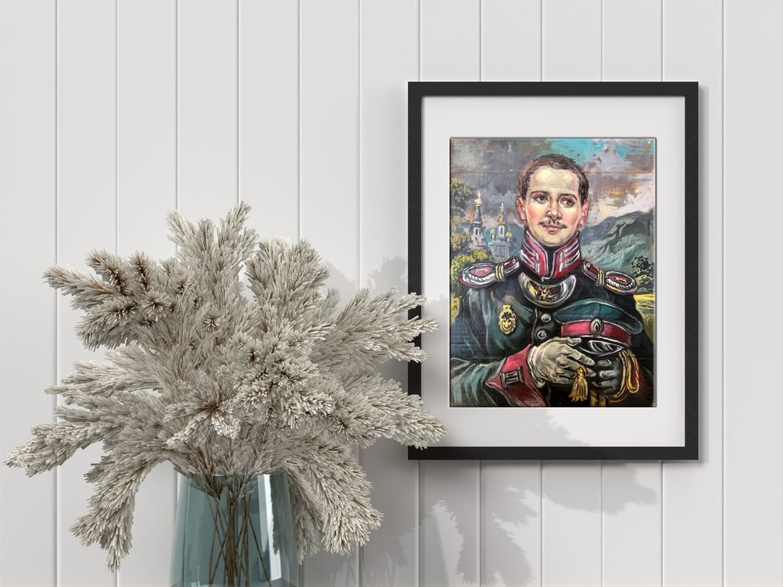 Oil painting Portrait of an officer Alexander Arkadievich Litvinov - 3