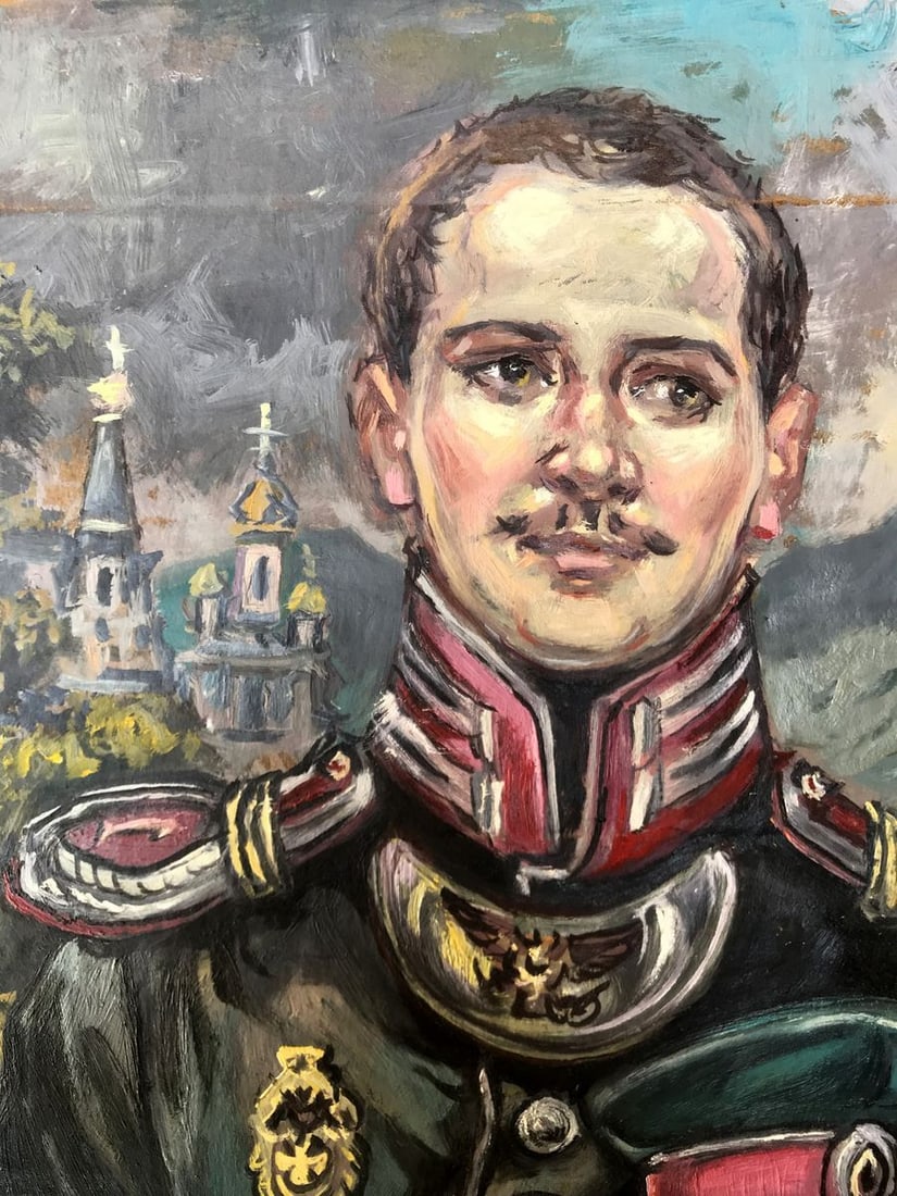 Oil painting Portrait of an officer Alexander Arkadievich Litvinov - 4