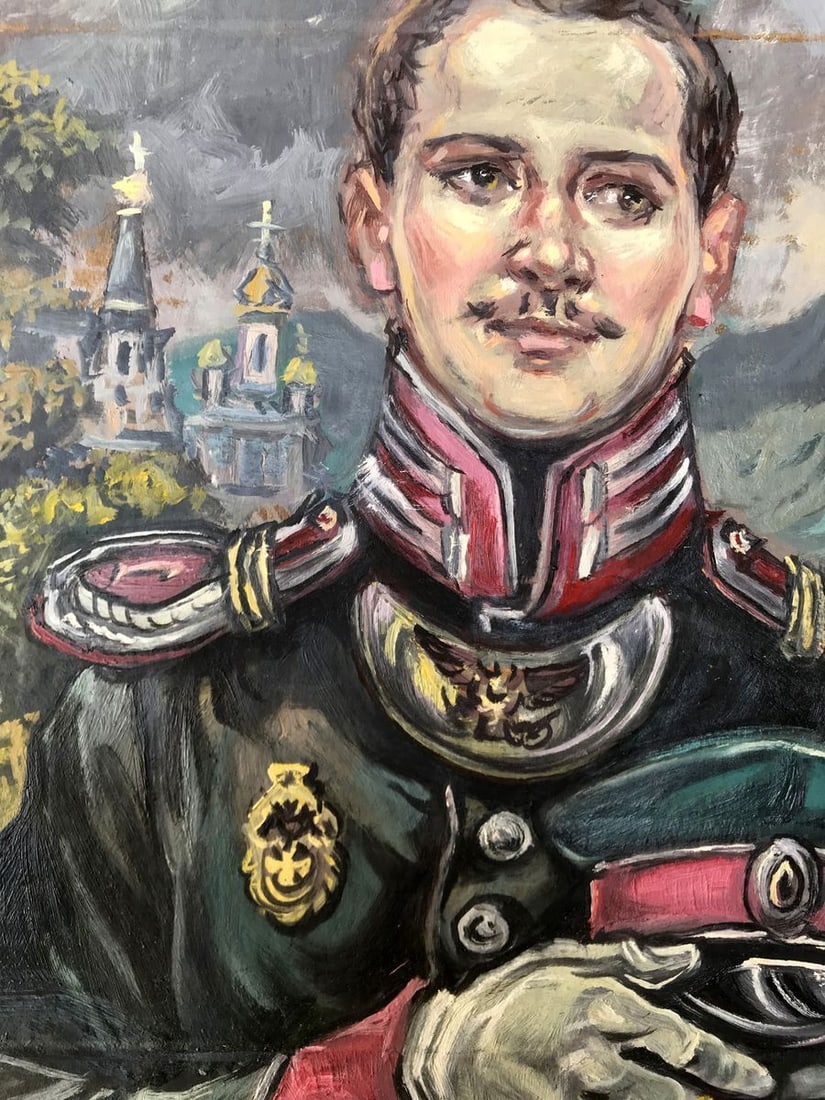 Oil painting Portrait of an officer Alexander Arkadievich Litvinov - 6