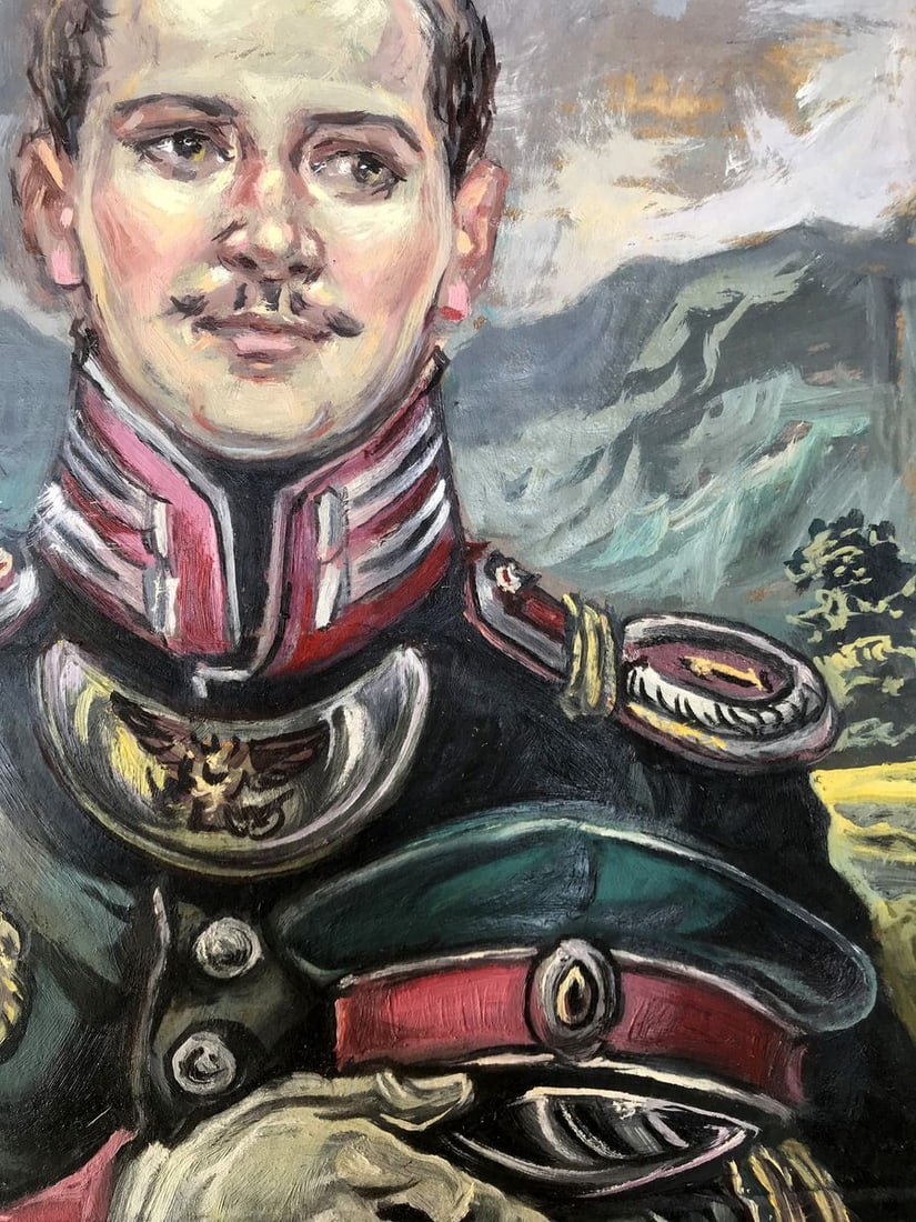 Oil painting Portrait of an officer Alexander Arkadievich Litvinov - 7