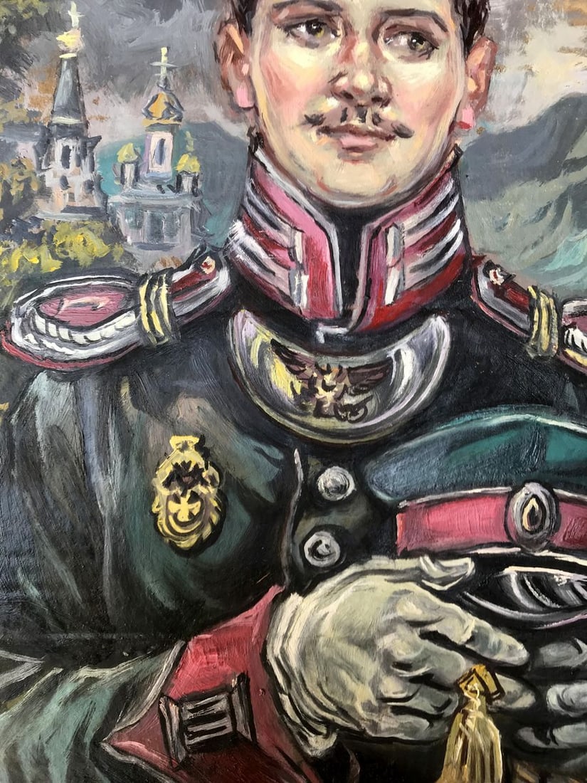 Oil painting Portrait of an officer Alexander Arkadievich Litvinov - 8
