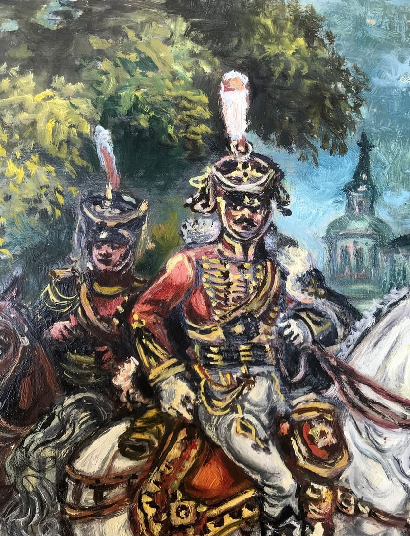 Oil painting Portrait of two officers Alexander Arkadievich Litvinov - 4