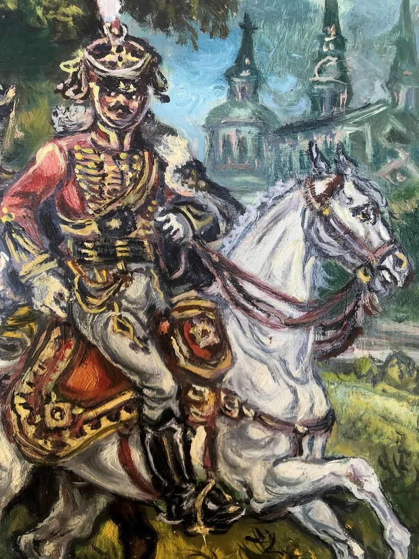 Oil painting Portrait of two officers Alexander Arkadievich Litvinov - 7