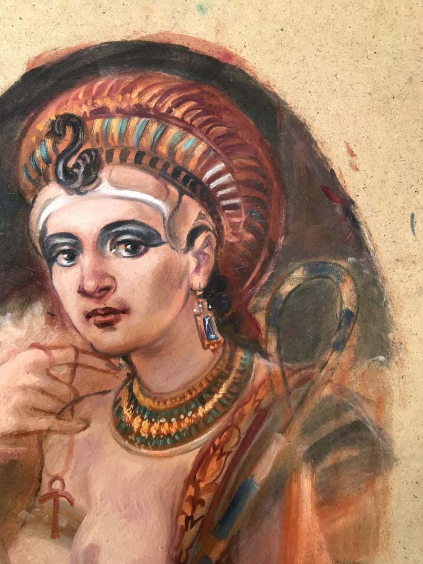 Oil painting Egyptian woman portrait Alexander Arkadievich Litvinov - 5