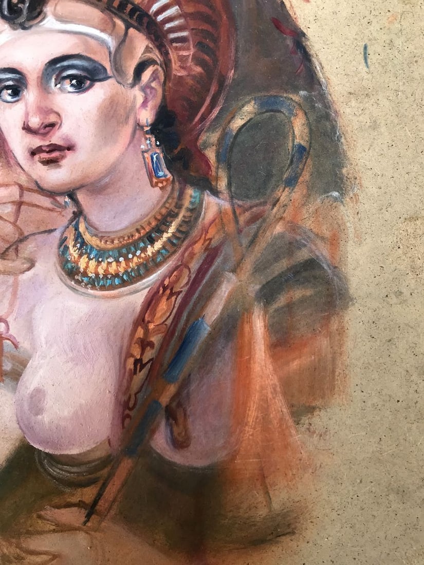 Oil painting Egyptian woman portrait Alexander Arkadievich Litvinov - 8