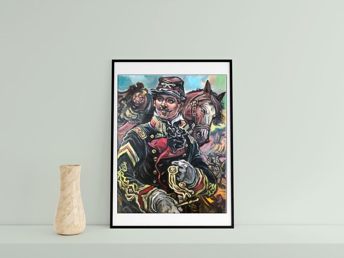 Oil painting Portrait of an officer Alexander Arkadievich Litvinov - 2