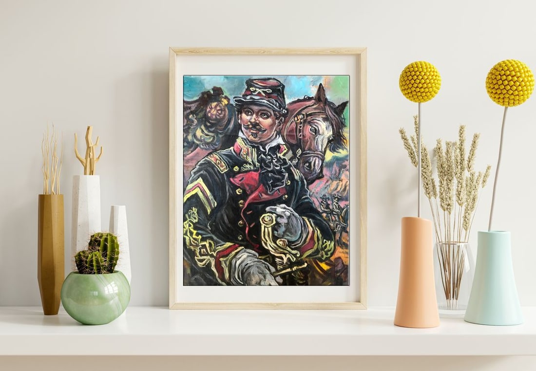 Oil painting Portrait of an officer Alexander Arkadievich Litvinov - 3