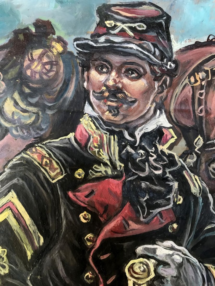 Oil painting Portrait of an officer Alexander Arkadievich Litvinov - 4
