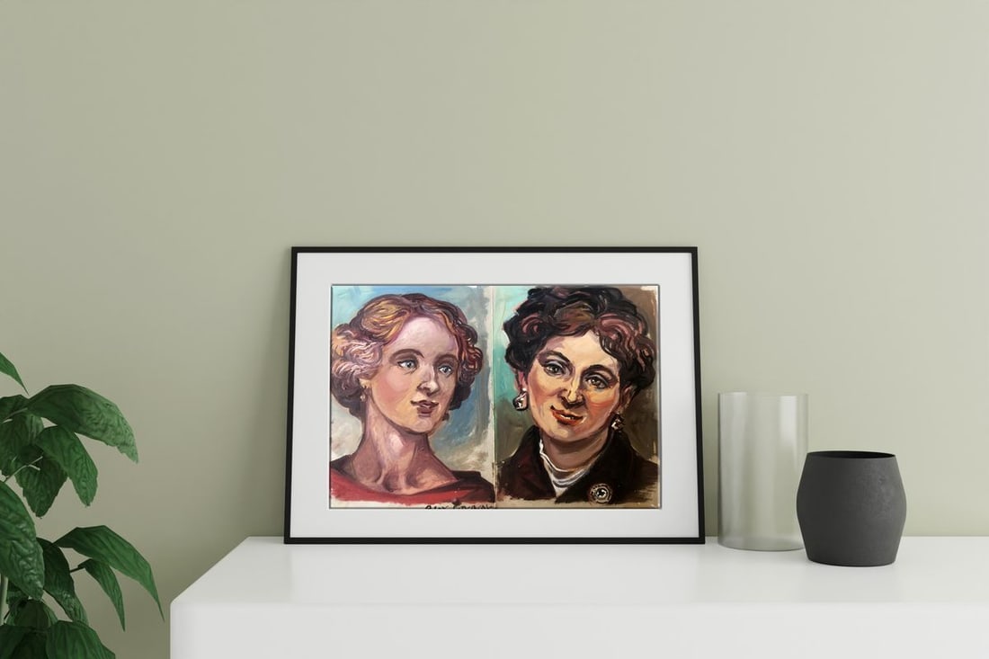 Oil painting Portrait of sisters Alexander Arkadievich Litvinov - 2