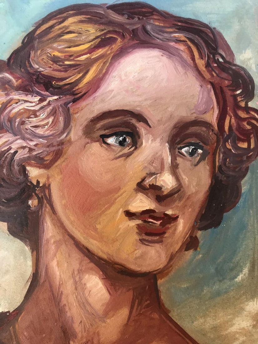 Oil painting Portrait of sisters Alexander Arkadievich Litvinov - 4