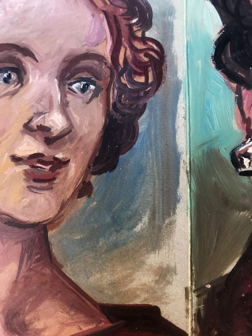 Oil painting Portrait of sisters Alexander Arkadievich Litvinov - 7