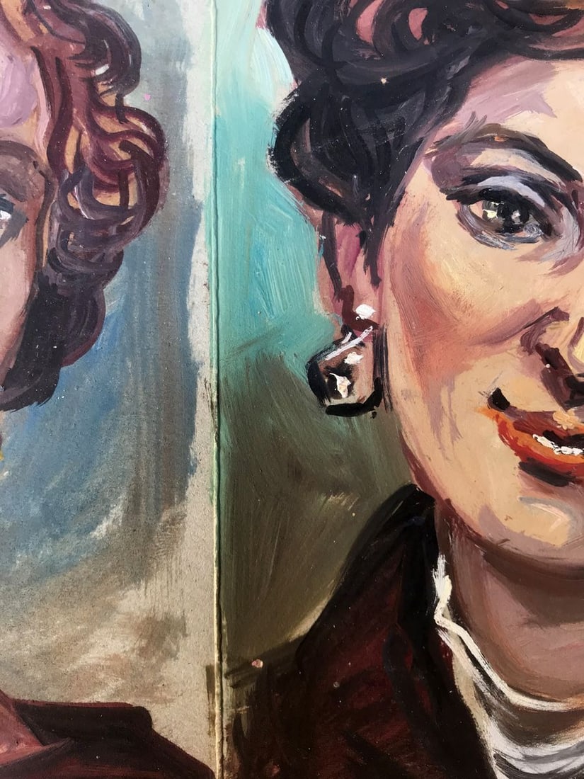 Oil painting Portrait of sisters Alexander Arkadievich Litvinov - 9