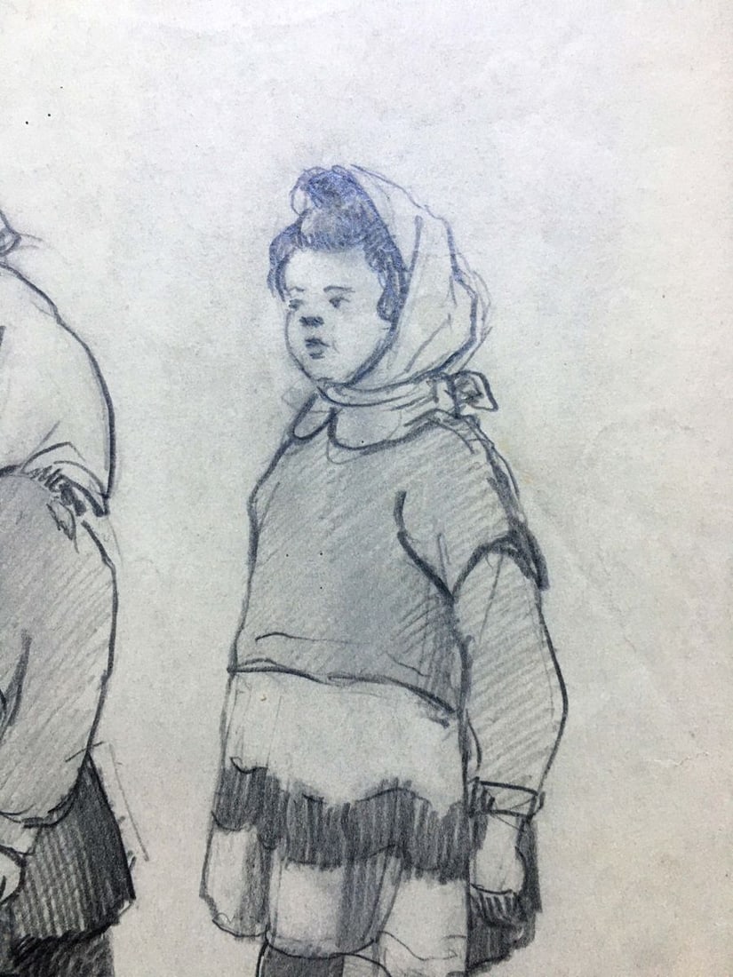 Pencil painting Portrait of daughters Dmitry Lednev - 5