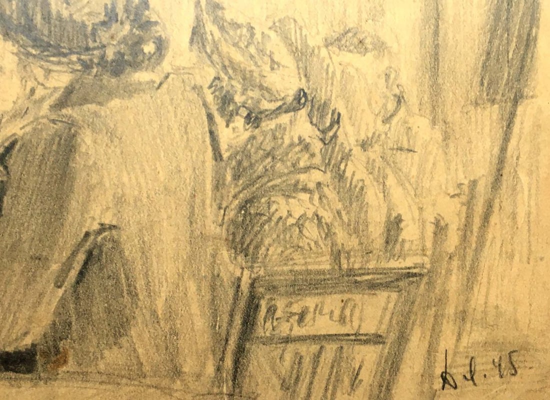 Pencil painting At the lecture Dmitry Lednev - 6