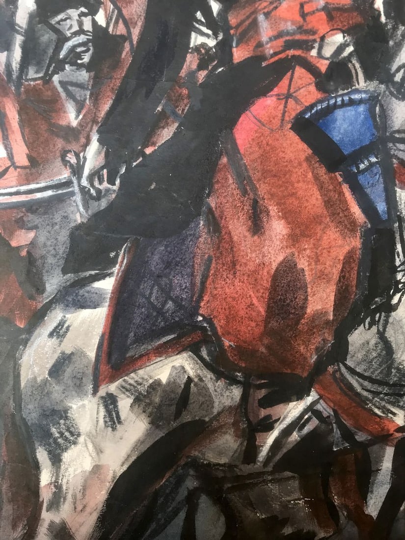 Watercolor painting Portrait of a Cossack Alexander Arkadievich Litvinov - 10